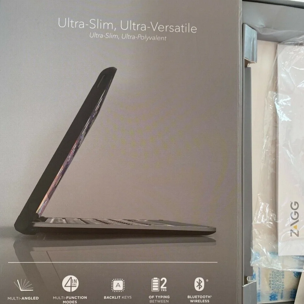 Zagg Ultra-Slim Tablet Keyboard & Detachable Hinged Case ipad mini 2/3